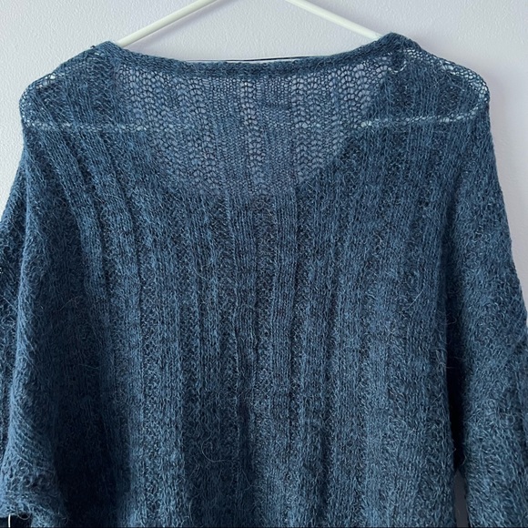 NWT Free People Angel Soft Alpaca Wool Pullover Blue Medium - Picture 6 of 11
